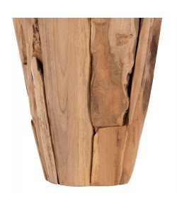 ΔΙΑΚΟΣΜΗΤΙΚΟ ΒΑΖΟ ZENIA HM7918 ΑΠΟ ΚΟΜΜΑΤΙΑ ΑΝΑΚΥΚΛΩΜΕΝΟΥ ΞΥΛΟΥ TEAK ΣΕ ΦΥΣΙΚΟ Φ20x40Yεκ.