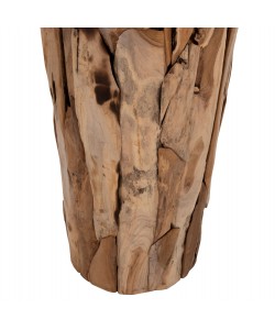 ΔΙΑΚΟΣΜΗΤΙΚΟ ΒΑΖΟ ΔΑΠΕΔΟΥ ZENIA HM7921 ΑΠΟ ΚΟΜΜΑΤΙΑ ΑΝΑΚΥΚΛΩΜΕΝΟΥ ΞΥΛΟΥ TEAK ΣΕ ΦΥΣΙΚΟ Φ50x120Υ εκ.