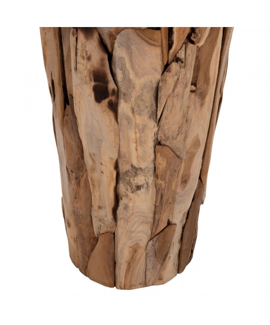 ΔΙΑΚΟΣΜΗΤΙΚΟ ΒΑΖΟ ΔΑΠΕΔΟΥ ZENIA HM7921 ΑΠΟ ΚΟΜΜΑΤΙΑ ΑΝΑΚΥΚΛΩΜΕΝΟΥ ΞΥΛΟΥ TEAK ΣΕ ΦΥΣΙΚΟ Φ50x120Υ εκ.