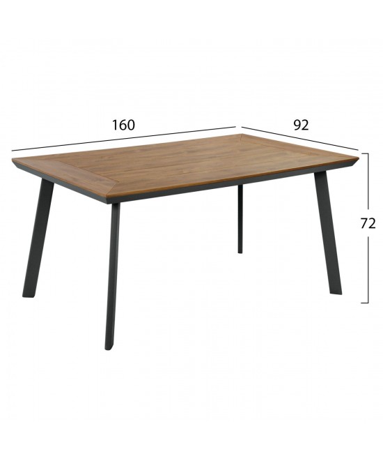 ΤΡΑΠΕΖΙ ΑΛΟΥΜΙΝΙΟΥ TABER ΜΕ POLYWOOD HM5132.12 ΓΚΡΙ 160x92x72 ΤΡΑΠΕΖΙ ΑΛΟΥΜΙΝΙΟΥ TABER ΜΕ POLYWOOD HM5132.12 ΓΚΡΙ 160x92x72