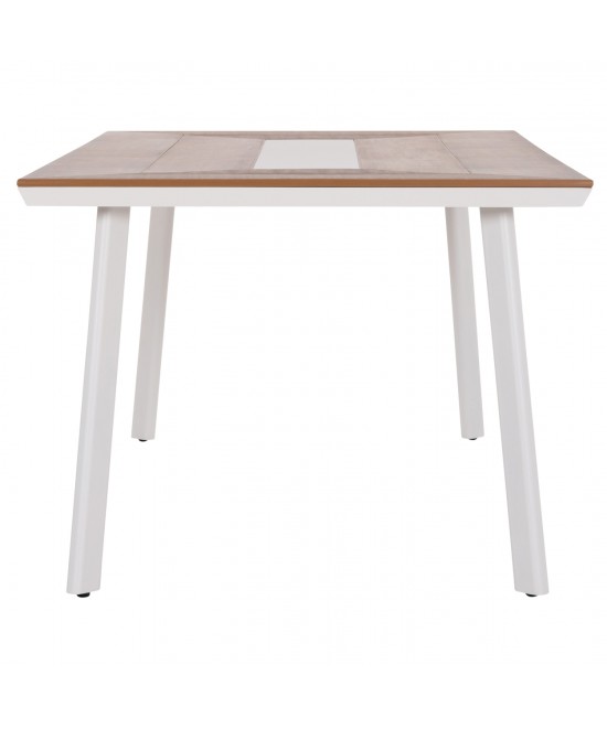 ΤΡΑΠΕΖΙ ΑΛΟΥΜΙΝΙΟΥ TABER HM5131.11 ΛΕΥΚΟ ΜΕ POLYWOOD TOP 200x100x75Υεκ