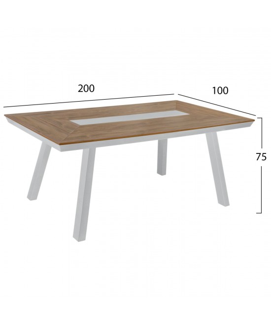 ΤΡΑΠΕΖΙ ΑΛΟΥΜΙΝΙΟΥ TABER ΜΕ POLYWOOD 200X100 ΛΕΥΚΟ HM5131.11 ΤΡΑΠΕΖΙ ΑΛΟΥΜΙΝΙΟΥ TABER ΜΕ POLYWOOD 200X100 ΛΕΥΚΟ HM5131.11