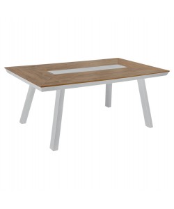 ΤΡΑΠΕΖΙ ΑΛΟΥΜΙΝΙΟΥ TABER ΜΕ POLYWOOD 200X100 ΛΕΥΚΟ HM5131.11