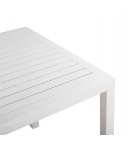 ΤΡΑΠΕΖΙ ΑΛΟΥΜΙΝΙΟΥ SAHIRA ΣΕ ΛΕΥΚΗ ΑΠΟΧΡΩΣΗ 80Χ80X75,5Υεκ. HM5572.01