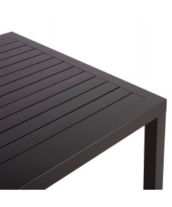 ΤΡΑΠΕΖΙ ΤΡΑΠΕΖΑΡΙΑΣ ΑΛΟΥΜΙΝΙΟΥ SAHIRA HM5571.02 ΑΝΘΡΑΚΙ 140Χ80X75,5Υεκ.