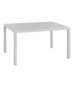 ΤΡΑΠΕΖΙ ΑΛΟΥΜΙΝΙΟΥ SAHIRA ΣΕ ΛΕΥΚΗ ΑΠΟΧΡΩΣΗ 140Χ80X75,5Υεκ. HM5571.01