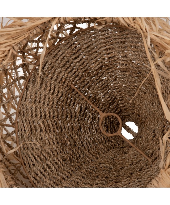 ΦΩΤΙΣΤΙΚΟ ΟΡΟΦΗΣ ΚΡΕΜΑΣΤΟ HM7819 ΙΝΕΣ ΦΟΙΝΙΚΑ ΚΑΙ SEAGRASS ΚΡΟΣΙΑ Φ42x34Yεκ. ΦΥΣΙΚΟ