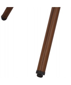 ΤΡΑΠΕΖΙ ΑΛΟΥΜΙΝΙΟΥ MOSES Φ70x76 εκ. BAMBOO LOOK HM5532.03 ΚΑΦΕ ΜΕ ΓΥΑΛΙ