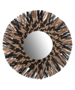 ΚΑΘΡΕΠΤΗΣ ΤΟΙΧΟΥ HM7833 ΜΕ ΠΛΕΚΤΟ ΠΛΑΙΣΙΟ MENDONG GRASS Φ70εκ ΣΕ ΜΑΥΡΟ & ΦΥΣΙΚΟ