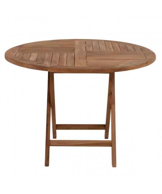 ΤΡΑΠΕΖΙ ΣΤΡΟΓΓΥΛΟ KENDALL ΠΤΥΣΣΟΜΕΝΟ HM9543 ΞΥΛΟ ΤΕΑΚ ΣΕ ΦΥΣΙΚΟ ΧΡΩΜΑ Φ106x73,5Y εκ.