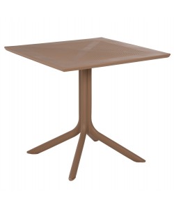 ΤΡΑΠΕΖΙ ΠΟΛΥΠΡΟΠΥΛΕΝΙΟΥ ΤΕΤΡΑΓΩΝΟ LUNAR HM5930.14 ΚΑΠΟΥΤΣΙΝΟ 80x80x75Υ εκ.