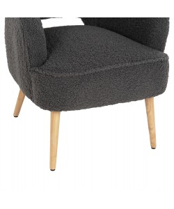 ΜΠΕΡΖΕΡΑ ΠΟΛΥΘΡΟΝΑ MYLIE ΓΚΡΙ ΜΠΟΥΚΛΕ HM8394.21 66X75X93Υ εκ.