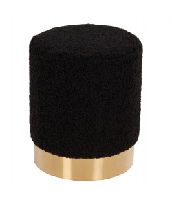 ΣΚΑΜΠΟ LEVY HM8408.24 ΜΠΟΥΚΛΕ ΥΦΑΣΜΑ ΜΑΥΡΟ ΜΕ ΧΡΥΣΗ ΒΑΣΗ Φ35x42Υ εκ.