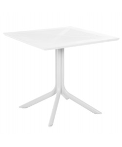 ΤΡΑΠΕΖΙ ΠΟΛΥΠΡΟΠΥΛΕΝΙΟΥ ΤΕΤΡΑΓΩΝΟ LUNAR HM5930.11 ΛΕΥΚΟ 80x80x74Yεκ.