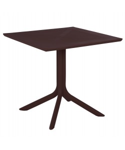 ΤΡΑΠΕΖΙ ΠΟΛΥΠΡΟΠΥΛΕΝΙΟΥ ΤΕΤΡΑΓΩΝΟ LUNAR HM5930.13 ΚΑΦΕ 80x80x75Yεκ.