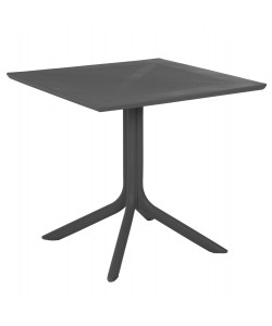 ΤΡΑΠΕΖΙ ΠΟΛΥΠΡΟΠΥΛΕΝΙΟΥ ΤΕΤΡΑΓΩΝΟ LUNAR HM5930.20 ΓΚΡΙ 80x80x75Yεκ.