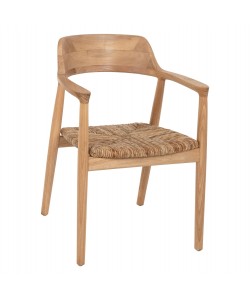 ΠΟΛΥΘΡΟΝΑ KINGSLEY HM9634.01 ΞΥΛΟ SUNGKAI & ΨΑΘΑ ΣΕ ΦΥΣΙΚΟ ΧΡΩΜΑ 57,5x54x80Yεκ.