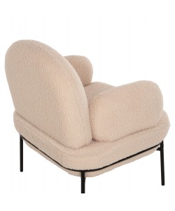 ΠΟΛΥΘΡΟΝΑ AGNES HM9525.20 ΕΚΡΟΥ ΜΠΟΥΚΛΕ-ΜΑΥΡΑ ΜΕΤΑΛΛΙΚΑ ΠΟΔΙΑ 74x71x83Υεκ.