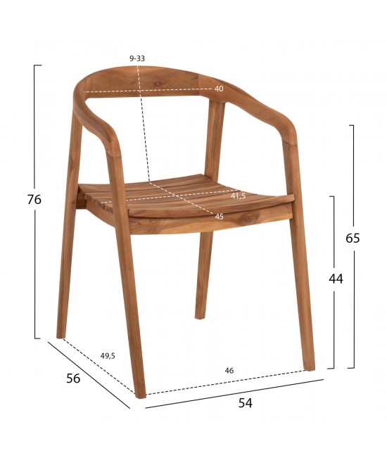 ΠΟΛΥΘΡΟΝΑ DEUS HM9621 ΞΥΛΟ TEAK 54x56x76Yεκ.