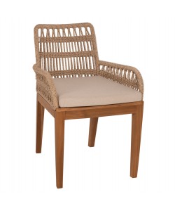 ΠΟΛΥΘΡΟΝΑ STARDOM HM9760.01 ΞΥΛΟ ΤΕΑΚ ΚΑΙ ΣΧΟΙΝΙ- ΦΥΣΙΚΟ ΧΡΩΜΑ 57x65x83Yεκ.