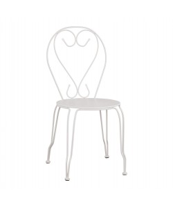 ΚΑΡΕΚΛΑ ΜΕΤΑΛΛΙΚΗ AMORE ΛΕΥΚΗ 42x48x90 εκ. HM5007.12