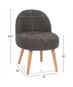 ΣΚΑΜΠΟ ΜΕ ΠΛΑΤΗ YASMINE HM8395.21 ΓΚΡΙ ΜΠΟΥΚΛΕ ΥΦΑΣΜΑ-ΞΥΛΙΝΑ ΠΟΔΙΑ 47x46x64,5Υεκ.