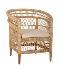 ΠΟΛΥΘΡΟΝΑ MALAWI HM9635.04 ΞΥΛΟ ΜΑΟΝΙ ΕΠΕΝΔΥΣΗ RATTAN ΛΕΥΚΟ ΜΑΞΙΛΑΡΙ ΚΑΘΙΣΜΑΤΟΣ 80x70x86Υεκ.