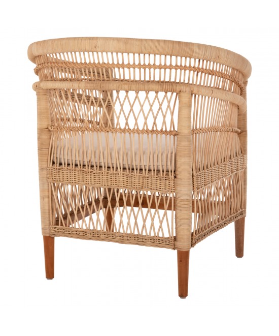 ΠΟΛΥΘΡΟΝΑ MALAWI HM9635.04 ΞΥΛΟ ΜΑΟΝΙ ΕΠΕΝΔΥΣΗ RATTAN ΛΕΥΚΟ ΜΑΞΙΛΑΡΙ ΚΑΘΙΣΜΑΤΟΣ 80x70x86Υεκ.