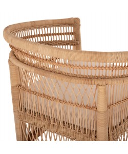 ΠΟΛΥΘΡΟΝΑ MALAWI HM9635.04 ΞΥΛΟ ΜΑΟΝΙ ΕΠΕΝΔΥΣΗ RATTAN ΛΕΥΚΟ ΜΑΞΙΛΑΡΙ ΚΑΘΙΣΜΑΤΟΣ 80x70x86Υεκ.