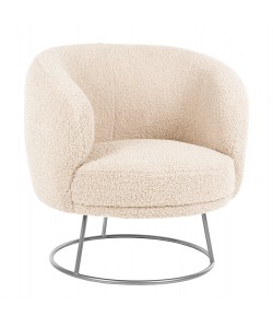 ΠΟΛΥΘΡΟΝΑ ARIEN HM8403.23 ΥΦΑΣΜΑ ΜΠΟΥΚΛΕ ΛΕΥΚΟ ΜΕ ΑΣΗΜΙ ΒΑΣΗ 78x75x84Υεκ.