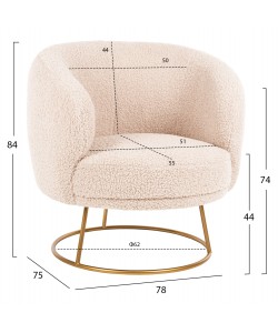 ΠΟΛΥΘΡΟΝΑ ARIEN HM8403.20 ΥΦΑΣΜΑ ΜΠΟΥΚΛΕ ΕΚΡΟΥ ΜΕ ΧΡΥΣΗ ΒΑΣΗ 78x75x84Υεκ.