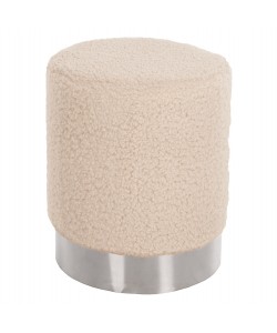 ΣΚΑΜΠΟ LEVY HM8408.23 ΛΕΥΚΟ ΜΠΟΥΚΛΕ ΥΦΑΣΜΑ ΜΕ ΑΣΗΜΙ ΒΑΣΗ Φ35x42Υ εκ.