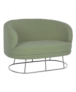 ΚΑΝΑΠΕΣ 2ΘΕΣΙΟΣ ARIEN HM8492.27 ΦΥΣΤΙΚΙ ΜΠΟΥΚΛΕ ΜΕ ΑΣΗΜΙ ΒΑΣΗ 130x75x85Υ εκ.