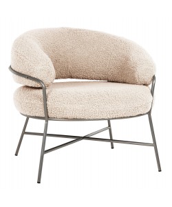 ΠΟΛΥΘΡΟΝΑ TRUDI HM8639.23 ΑΠΟ ΜΠΟΥΚΛΕ ΛΕΥΚΟ ΜΕ ΑΣΗΜΙ ΣΚΕΛΕΤΟ 84x79x76Υ εκ.