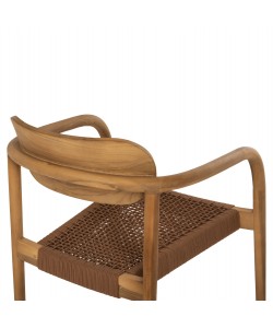 ΠΟΛΥΘΡΟΝΑ OSLO HM9636.01 ΞΥΛΟ TEAK ΦΥΣΙΚΟ & ΚΑΦΕ ΣΧΟΙΝΙ 55x54x80Y εκ.