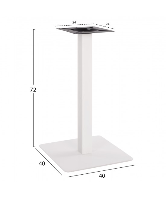 ΒΑΣΗ ΜΕΤΑΛΛΙΚΗ ΛΕΥΚΗ ΜΑΤ 40X40X72Υεκ. HM414.12 ΒΑΣΗ ΜΕΤΑΛΛΙΚΗ ΛΕΥΚΗ ΜΑΤ 40X40X72Υεκ. HM414.12