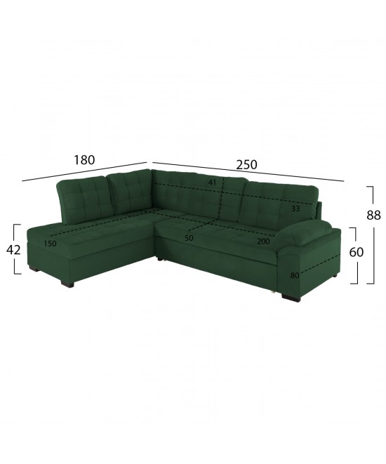 ΚΑΝΑΠΕΣ ΚΡΕΒΑΤΙ JADE HM3144.05L ΑΡΙΣΤΕΡΗ ΓΩΝΙΑ ΣΕ ΚΥΠΑΡΙΣΣΙ ΧΡΩΜΑ 250x180x88Υεκ. ΚΑΝΑΠΕΣ ΚΡΕΒΑΤΙ JADE HM3144.05L ΑΡΙΣΤΕΡΗ ΓΩΝΙΑ ΣΕ ΚΥΠΑΡΙΣΣΙ ΧΡΩΜΑ 250x180x88Υεκ.