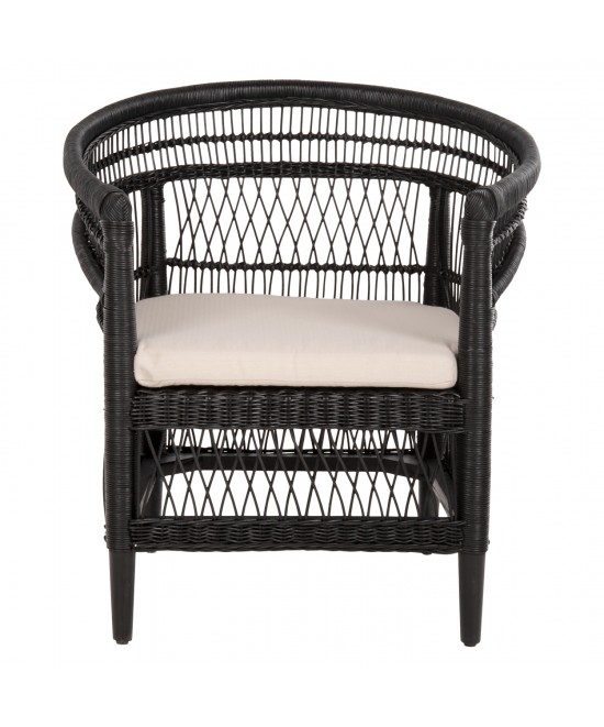 ΠΟΛΥΘΡΟΝΑ MALAWI HM9635.03 ΞΥΛΟ ΜΑΟΝΙ ΜΕ RATTAN ΜΑΥΡΟ-ΛΕΥΚΟ ΜΑΞΙΛΑΡΙ 80x70x86Υεκ.