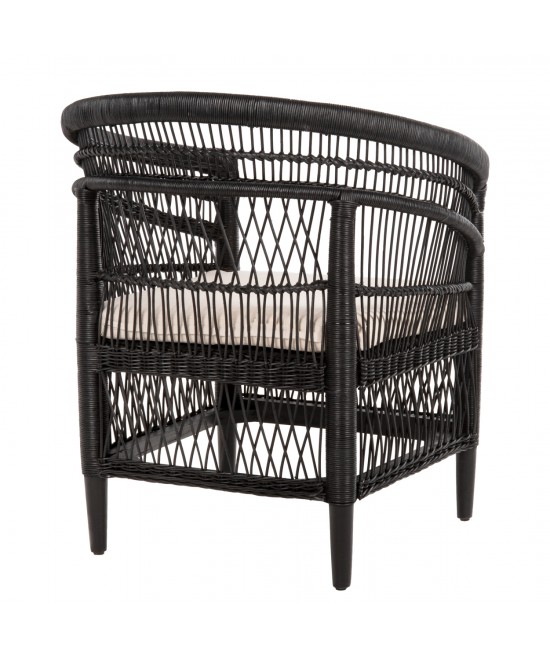 ΠΟΛΥΘΡΟΝΑ MALAWI HM9635.03 ΞΥΛΟ ΜΑΟΝΙ ΜΕ RATTAN ΜΑΥΡΟ-ΛΕΥΚΟ ΜΑΞΙΛΑΡΙ 80x70x86Υεκ.