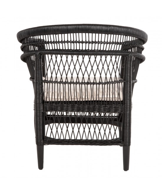 ΠΟΛΥΘΡΟΝΑ MALAWI HM9635.03 ΞΥΛΟ ΜΑΟΝΙ ΜΕ RATTAN ΜΑΥΡΟ-ΛΕΥΚΟ ΜΑΞΙΛΑΡΙ 80x70x86Υεκ.