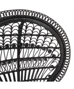 ΠΟΛΥΘΡΟΝΑ ROYAL PEACOCK HM9342.03 RATTAN ΜΑΥΡΟ-ΜΑΞΙΛΑΡΙ ΜΑΥΡΟ 114x72x150Yεκ.