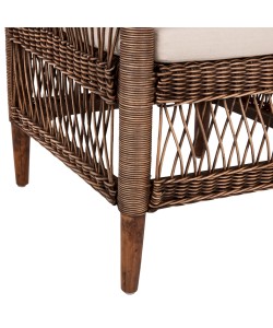 ΠΟΛΥΘΡΟΝΑ MALAWI HM9635.01 ΞΥΛΟ ΜΑΟΝΙ ΜΕ RATTAN ΚΑΦΕ-ΛΕΥΚΟ ΜΑΞΙΛΑΡΙ 80x70x86Υεκ.