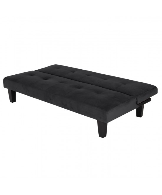 ΚΑΝΑΠΕΣ ΚΡΕΒΑΤΙ ODESSA HM3000.14 ΜΑΥΡΟ ΒΕΛΟΥΔΟ 180x83x75Y εκ.