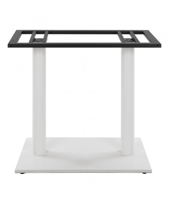 ΒΑΣΗ ΜΕΤΑΛΛΙΚΗ ΔΙΠΛΗ ΛΕΥΚΗ ΜΑΤ 80Χ40Χ72Υεκ. ΜΕ ΡΕΓΟΥΛΑΤΟΡΟΥΣ HM435.12