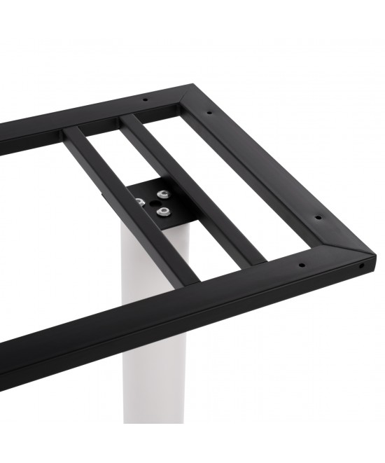 ΒΑΣΗ ΜΕΤΑΛΛΙΚΗ ΔΙΠΛΗ ΛΕΥΚΗ ΜΑΤ 80Χ40Χ72Υεκ. ΜΕ ΡΕΓΟΥΛΑΤΟΡΟΥΣ HM435.12