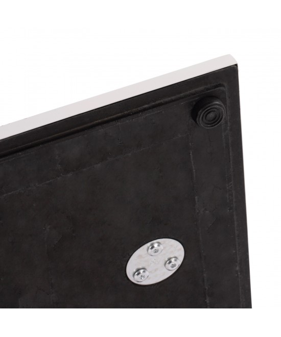 ΒΑΣΗ ΜΕΤΑΛΛΙΚΗ ΔΙΠΛΗ ΛΕΥΚΗ ΜΑΤ 80Χ40Χ72Υεκ. ΜΕ ΡΕΓΟΥΛΑΤΟΡΟΥΣ HM435.12