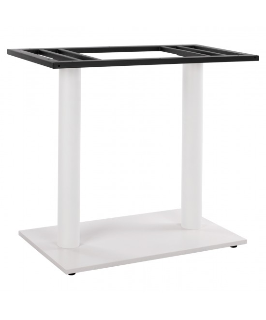 ΒΑΣΗ ΜΕΤΑΛΛΙΚΗ ΔΙΠΛΗ ΛΕΥΚΗ ΜΑΤ 80Χ40Χ72Υεκ. ΜΕ ΡΕΓΟΥΛΑΤΟΡΟΥΣ HM435.12