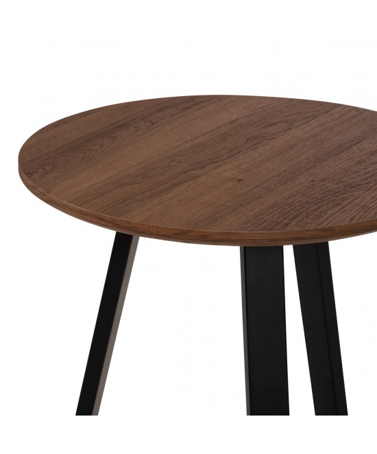 ΒΟΗΘΗΤΙΚΟ ΤΡΑΠΕΖΑΚΙ ROCKET HM9587.04 MDF ΚΑΡΥΔΙ-ΜΑΥΡΗ ΜΕΤΑΛΛΙΚΗ ΒΑΣΗ Φ45x55Υεκ.