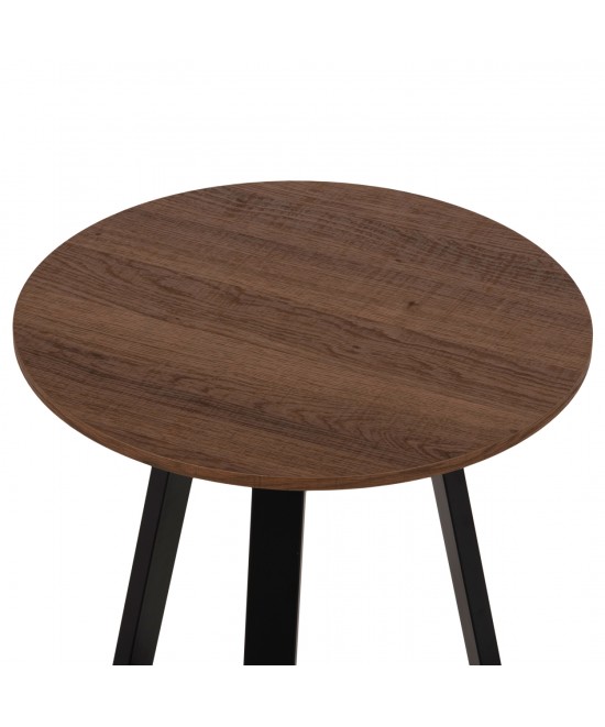ΒΟΗΘΗΤΙΚΟ ΤΡΑΠΕΖΑΚΙ ROCKET HM9587.04 MDF ΚΑΡΥΔΙ-ΜΑΥΡΗ ΜΕΤΑΛΛΙΚΗ ΒΑΣΗ Φ45x55Υεκ.
