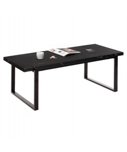 ΤΡΑΠΕΖΙ ΣΑΛΟΝΙΟΥ SHABEN HM9585.01 MDF ΜΑΥΡΟ ΜΑΡΜΑΡΟ-ΜΑΥΡΗ ΜΕΤΑΛΛΙΚΗ ΒΑΣΗ 120x60X46Yεκ.